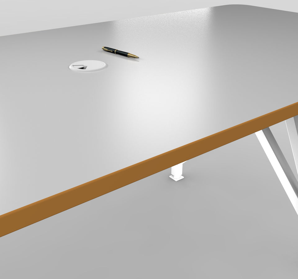 HotSpot Conference and Dining Table Orange Edge