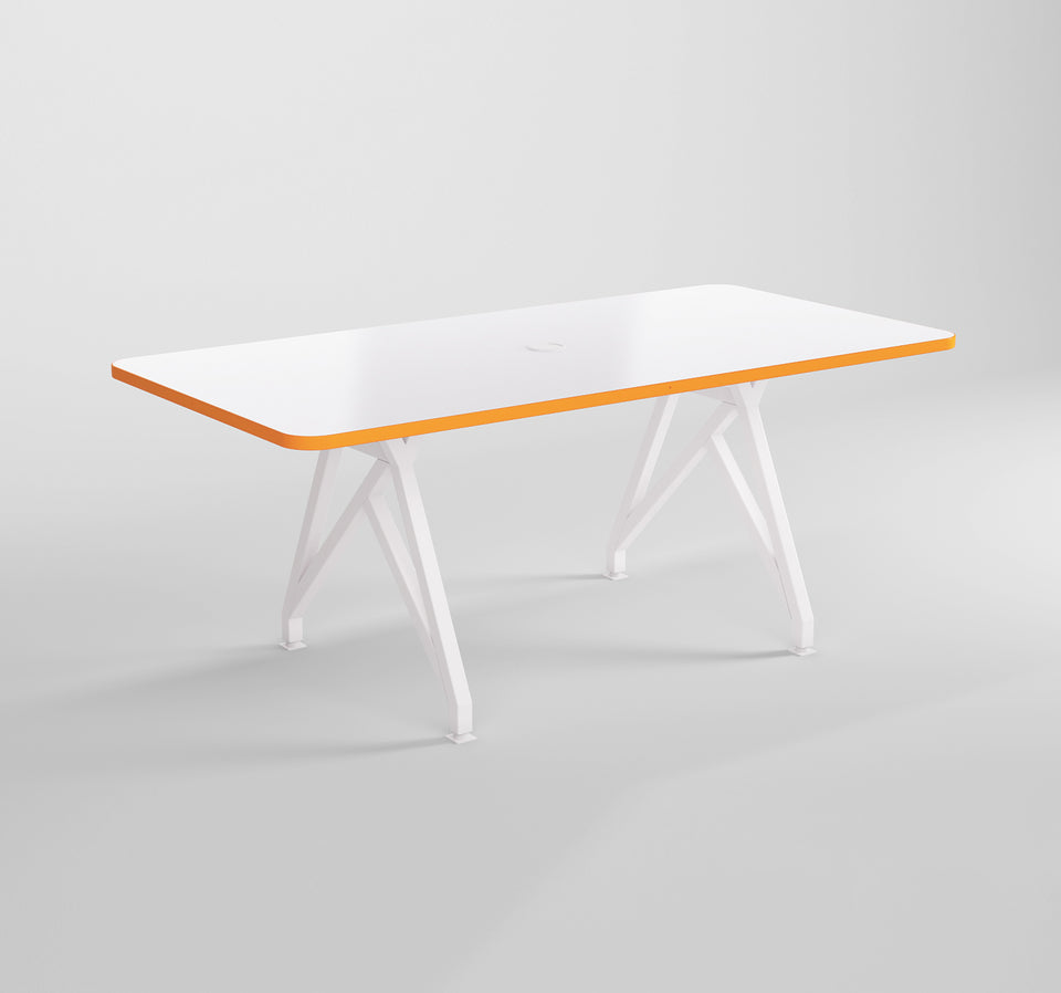 HotSpot Conference and Dining Table Orange Edge