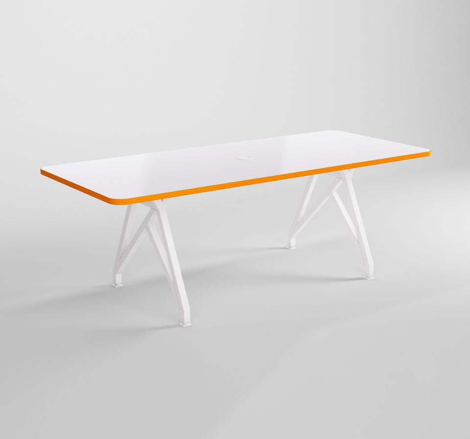HotSpot Conference and Dining Table Orange Edge