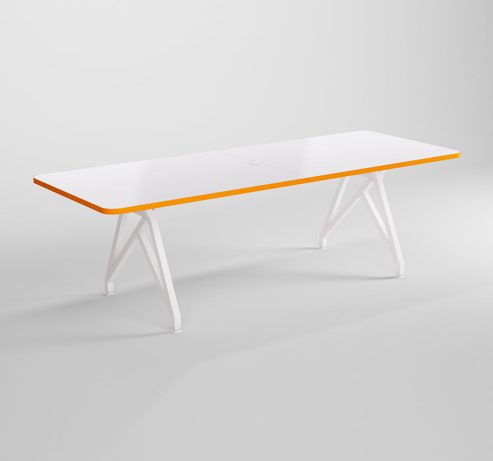 HotSpot Conference and Dining Table Orange Edge
