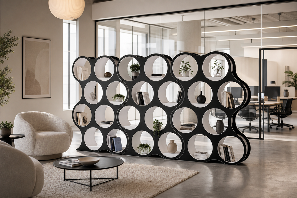 Bolla 8 Room Divider & Book Shelving