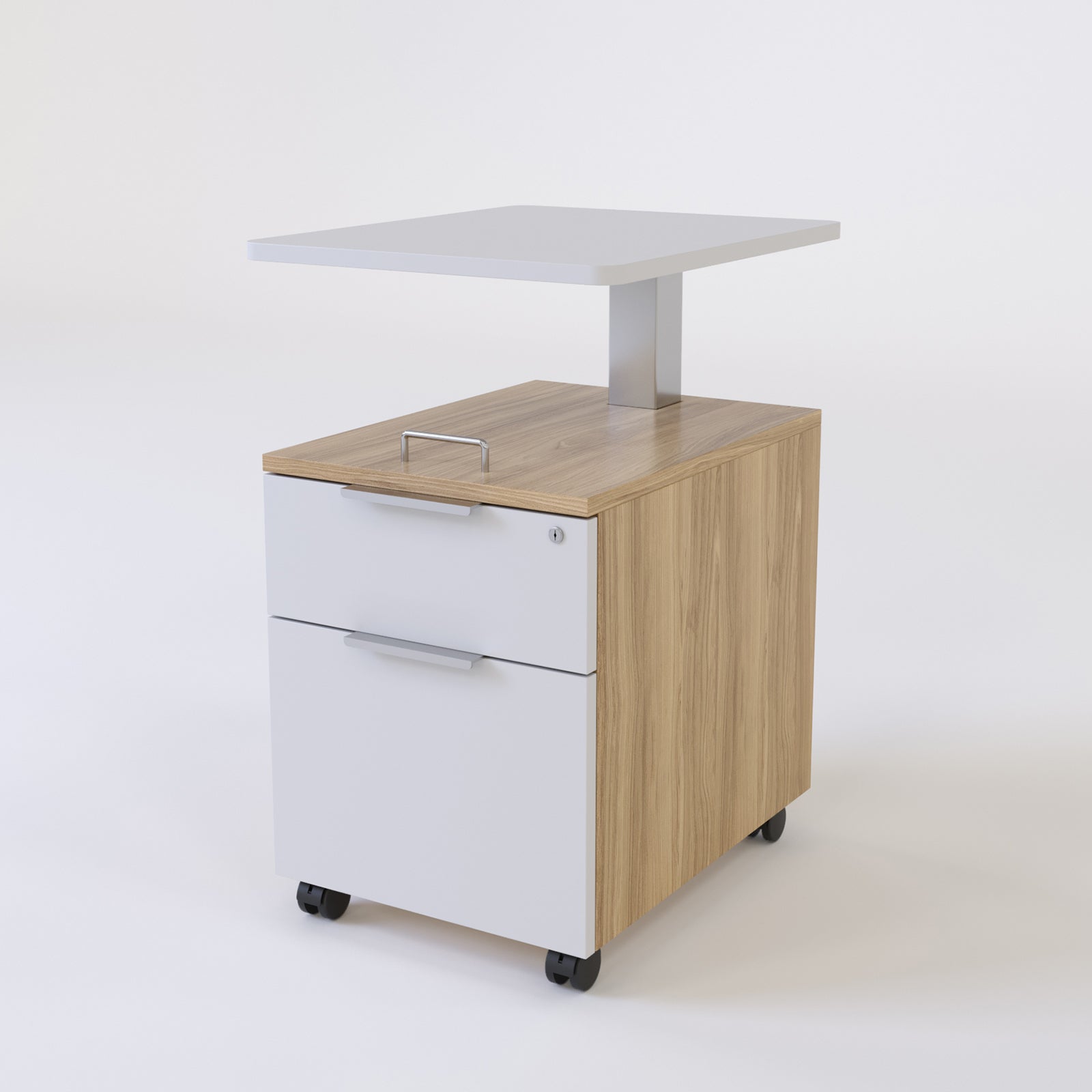 Storage and Pedestal on Wheels Fawn
