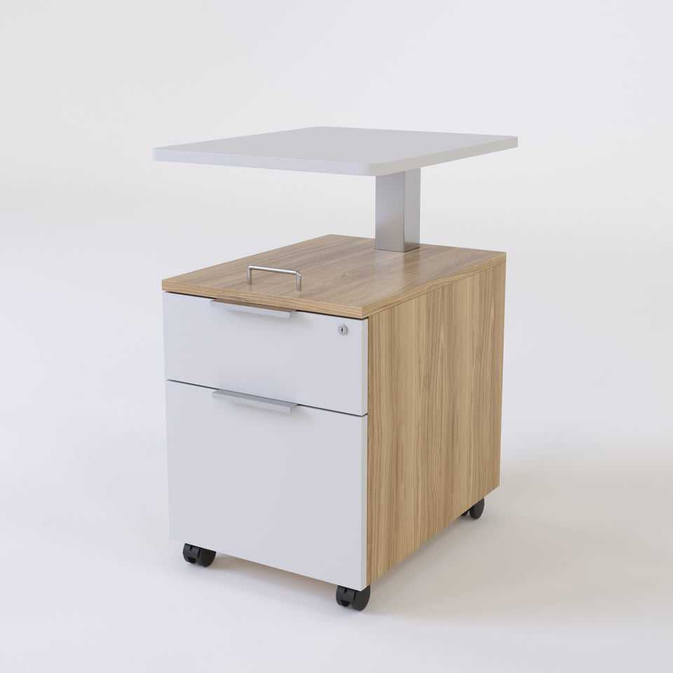 Storage and Pedestal on Wheels Fawn