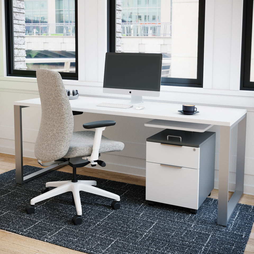 Storage and Pedestal on Wheels Grey