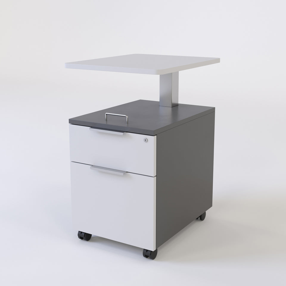 Storage and  Pedestal on Wheels Slate