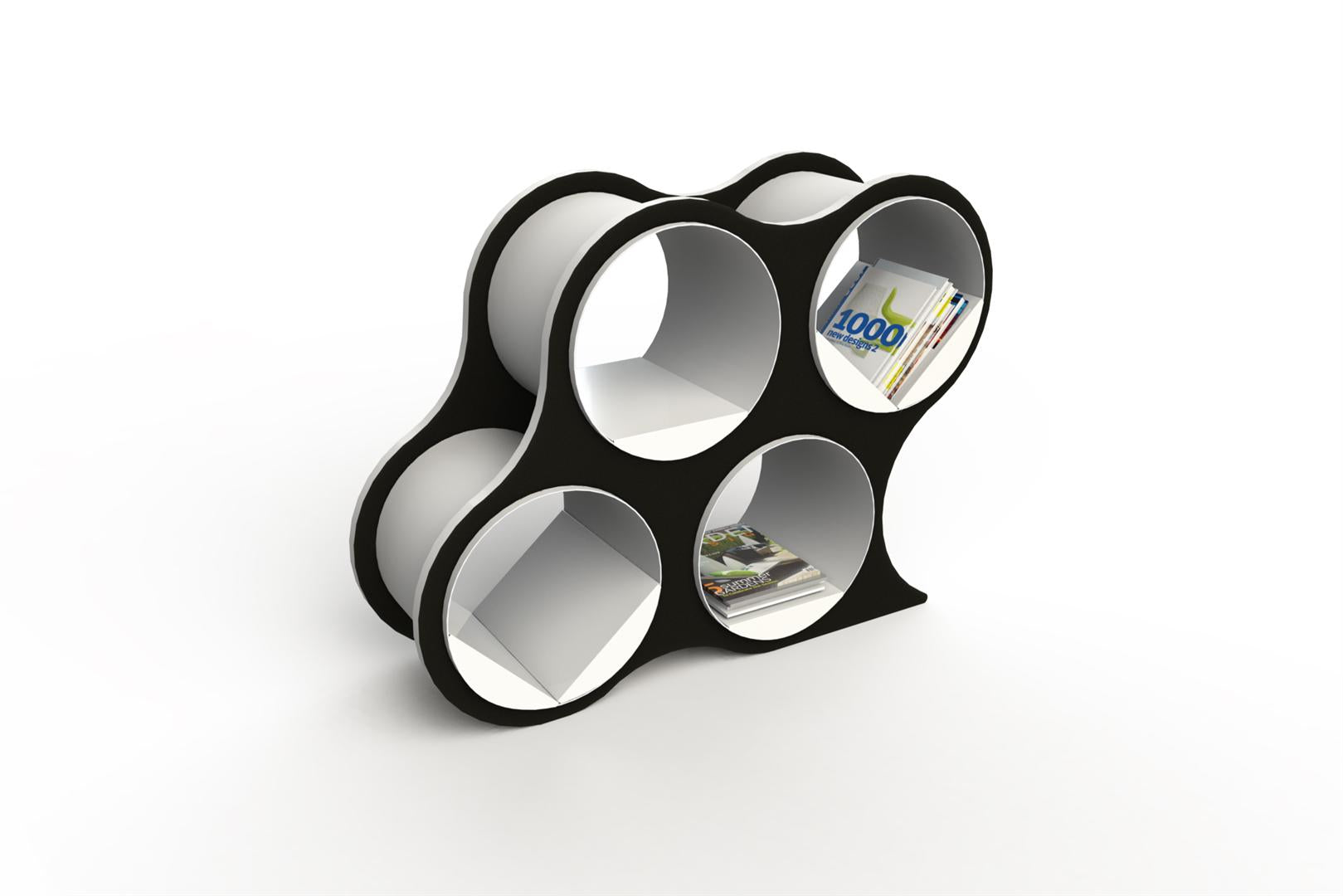 Bolla 4 Modern Office Shelf Black