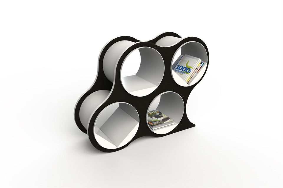 Bolla 4 Modern Office Shelf Black