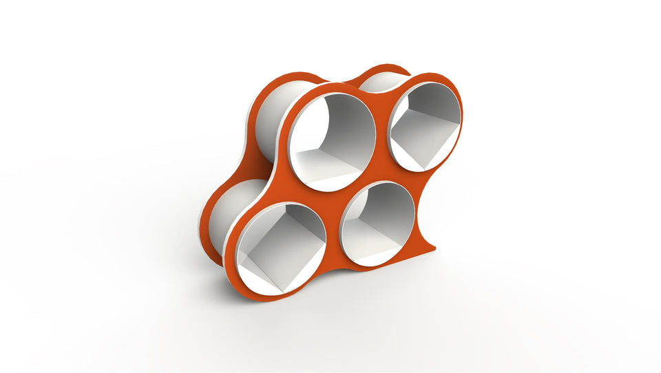 Bolla 4 Modern Office Storage Orange