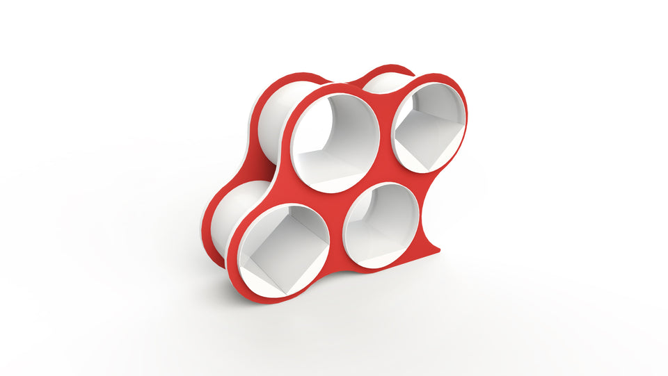 Bolla 4 Modern Office Storage Red