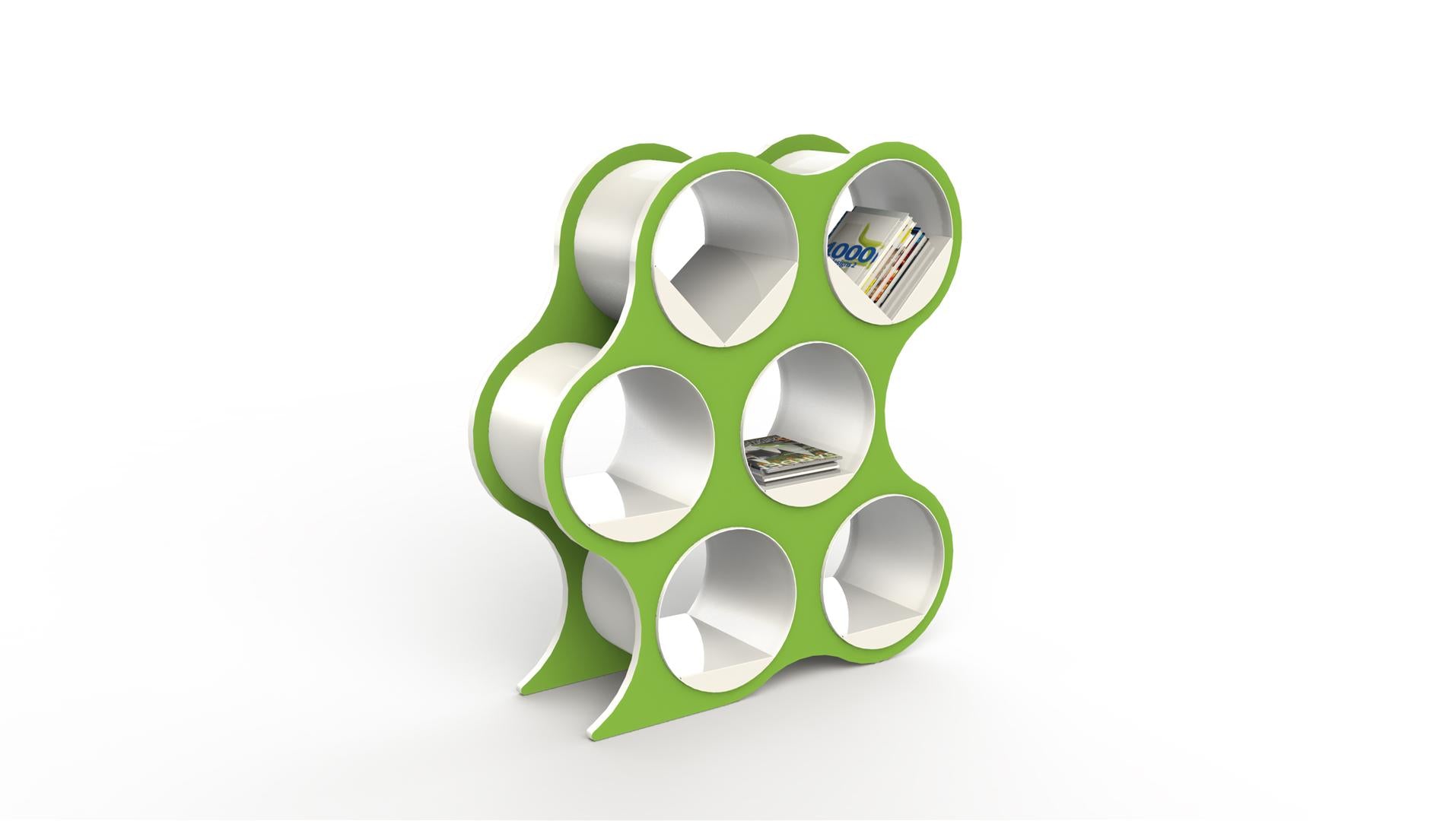 Bolla 6 Modern Office Shelf Green