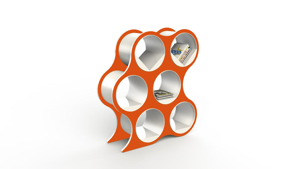 Bolla 6 Modern Office Shelf Orange