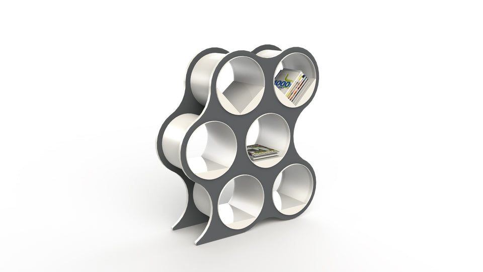 Bolla 6 Modern Office Shelf Grey