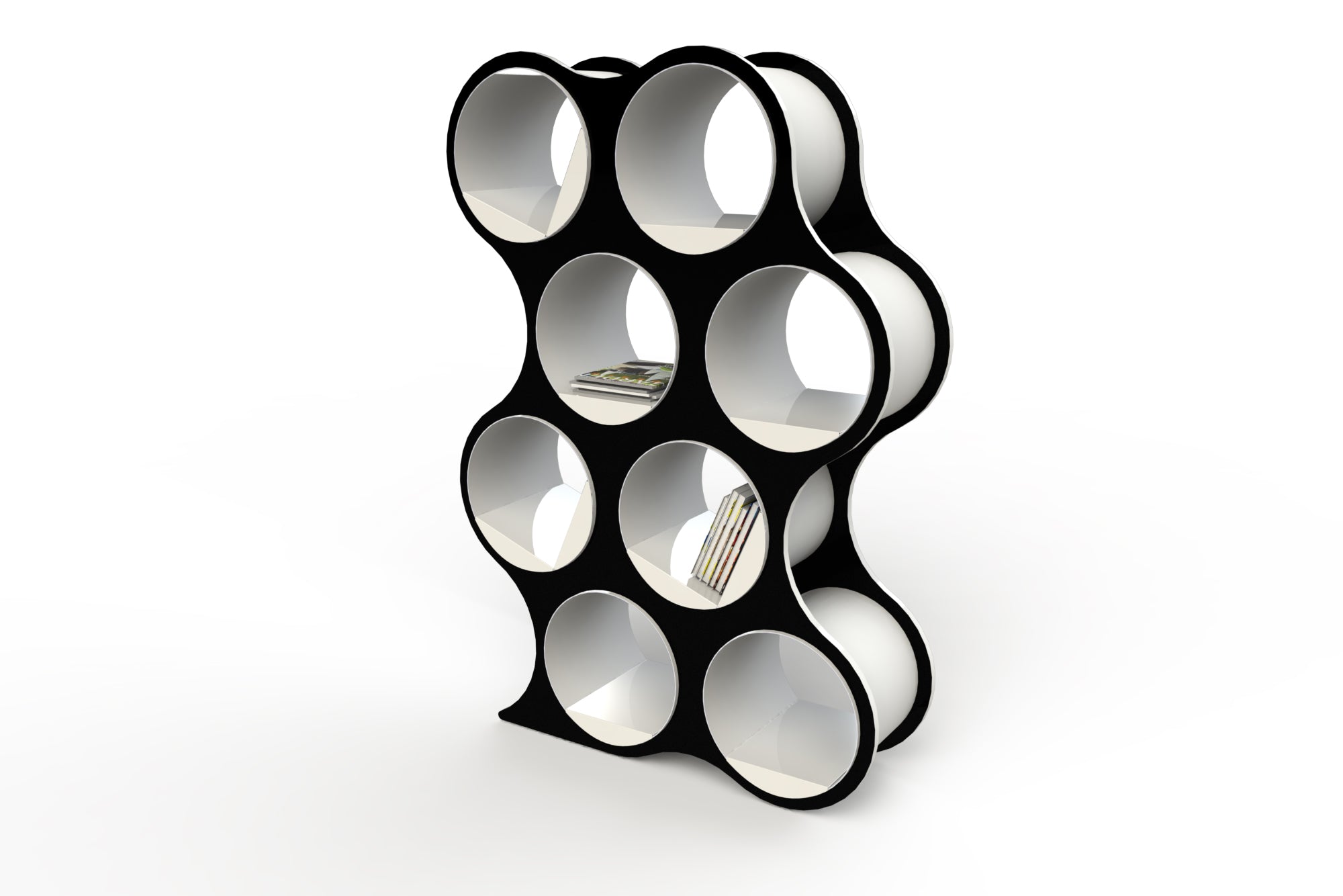 Bolla 8 Modern Office Shelf Black