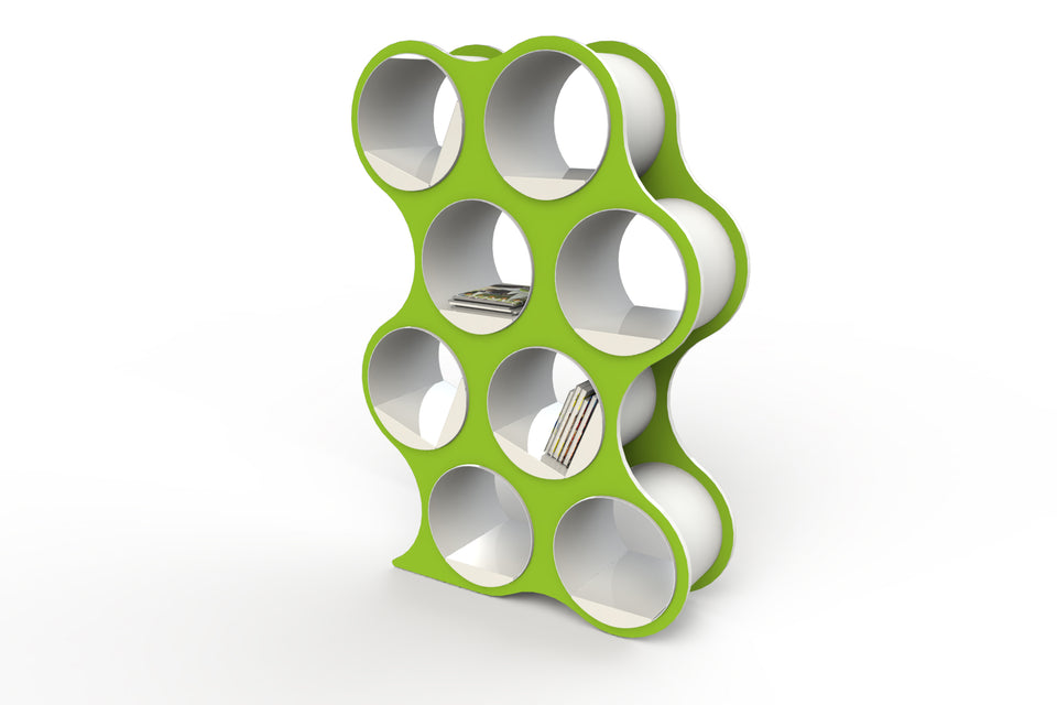 Bolla 8 Modern Office Shelf Green