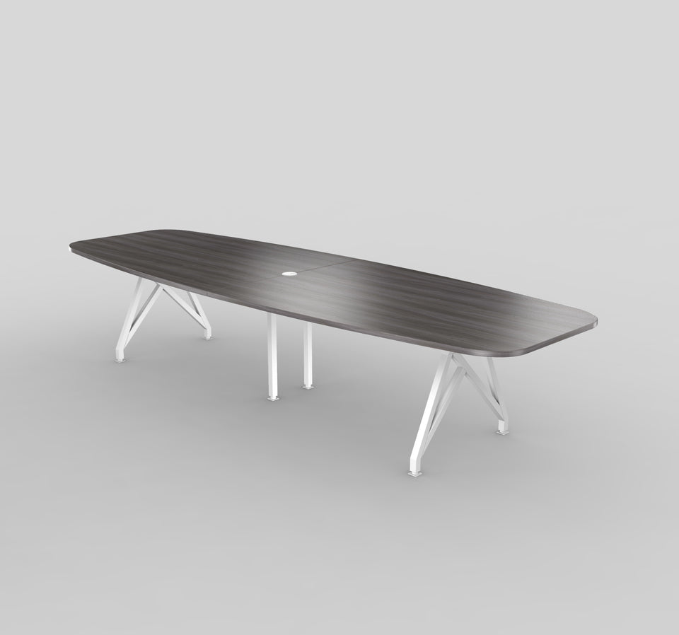 Modern Boat-Shaped Conference Table 12 Feet