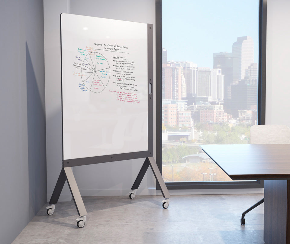 Portable White Board Table Grey Lifestyle