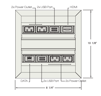 RECESSED POWER PORT