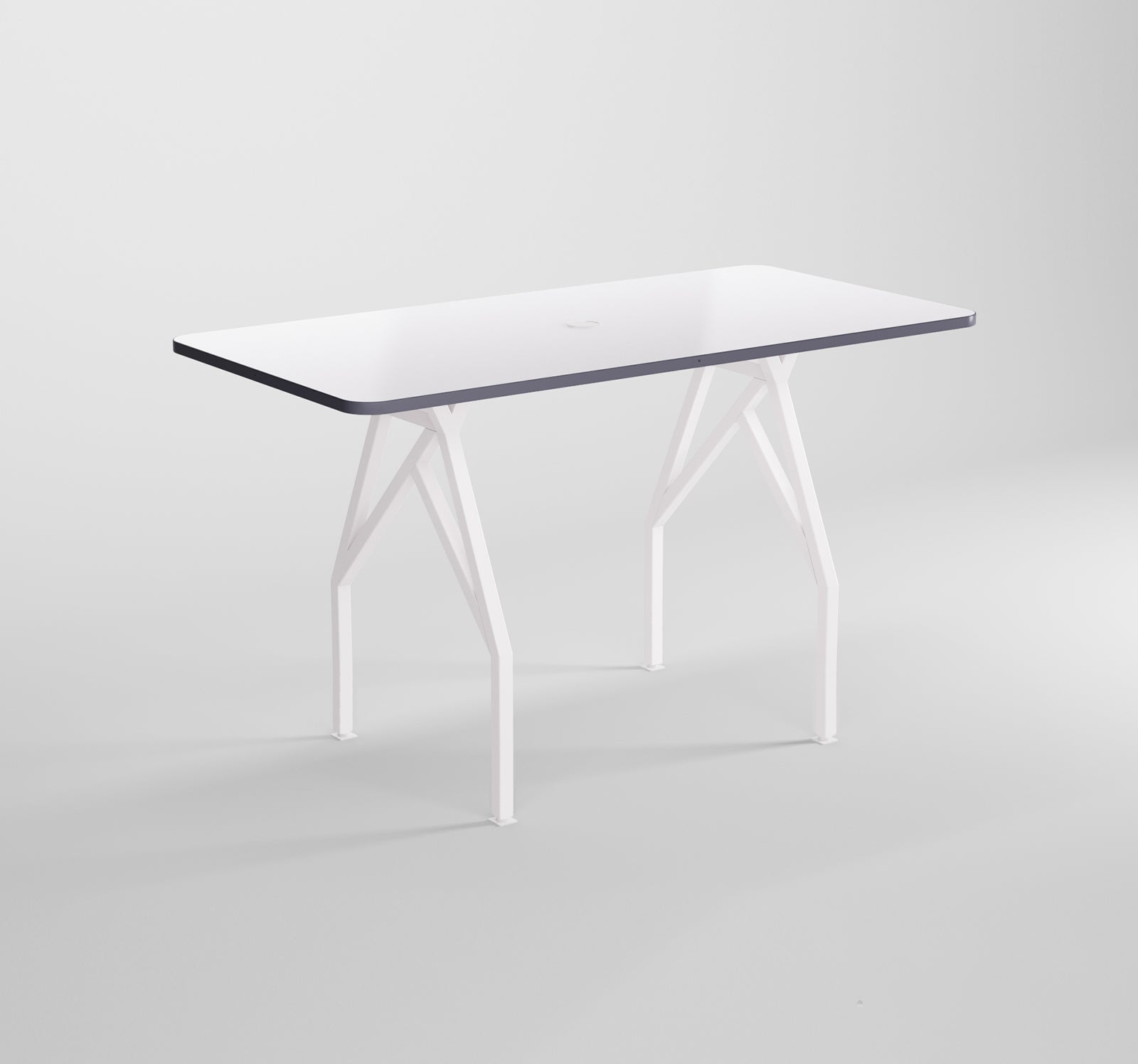 HotSpot Bar-Height Meeting and Dining Table Grey Edge