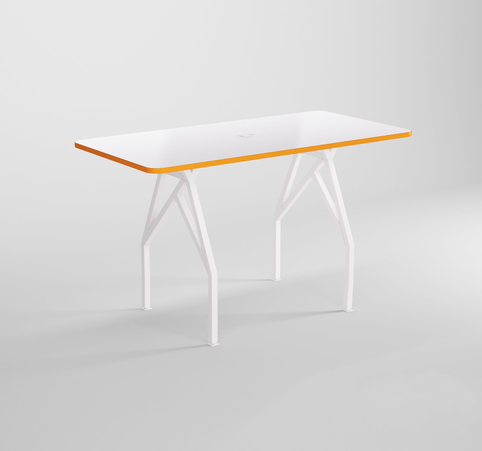 HotSpot Bar-Height Meeting and Dining Table Orange Edge