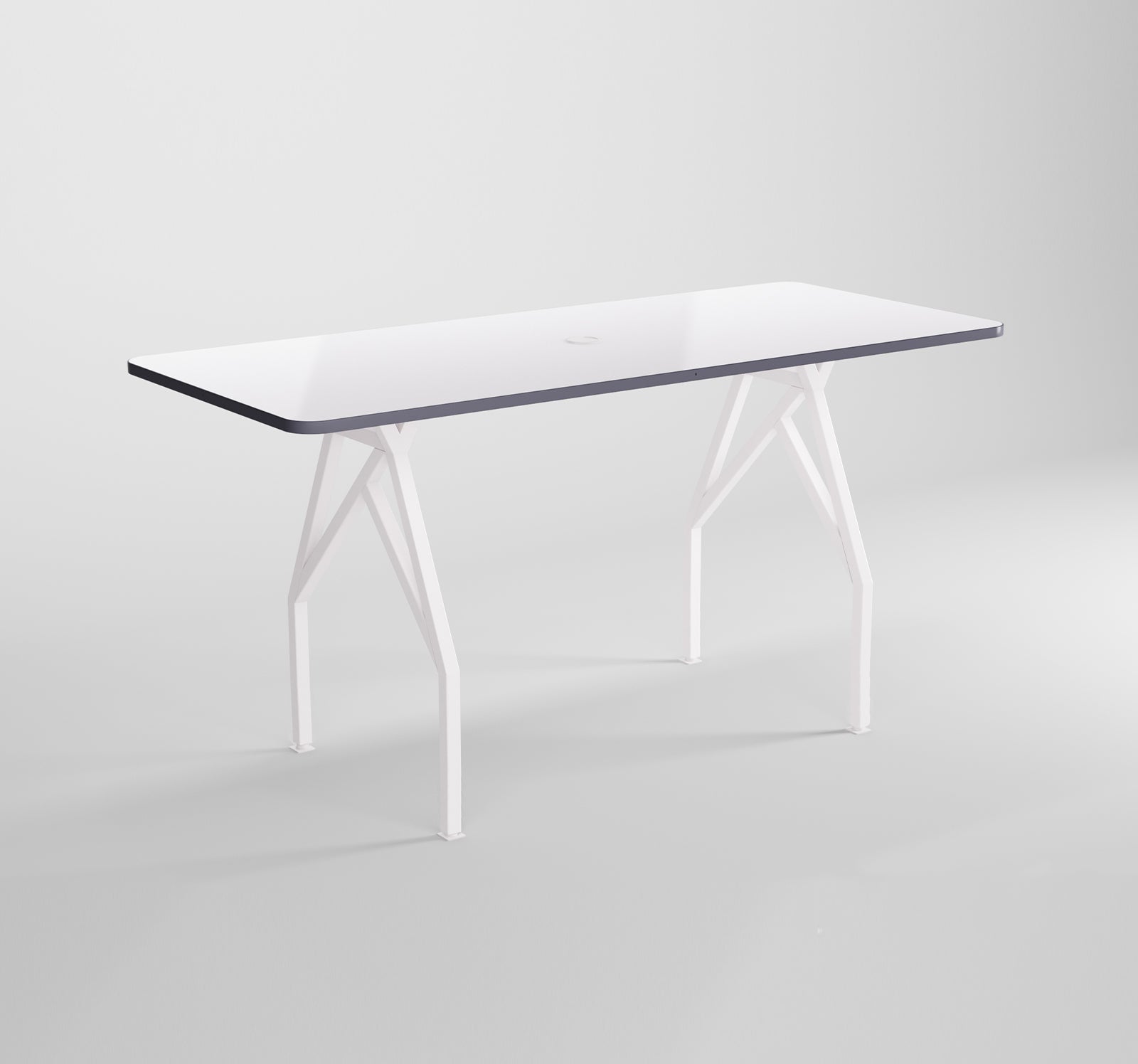 HotSpot Bar-Height Meeting and Dining Table Grey Edge