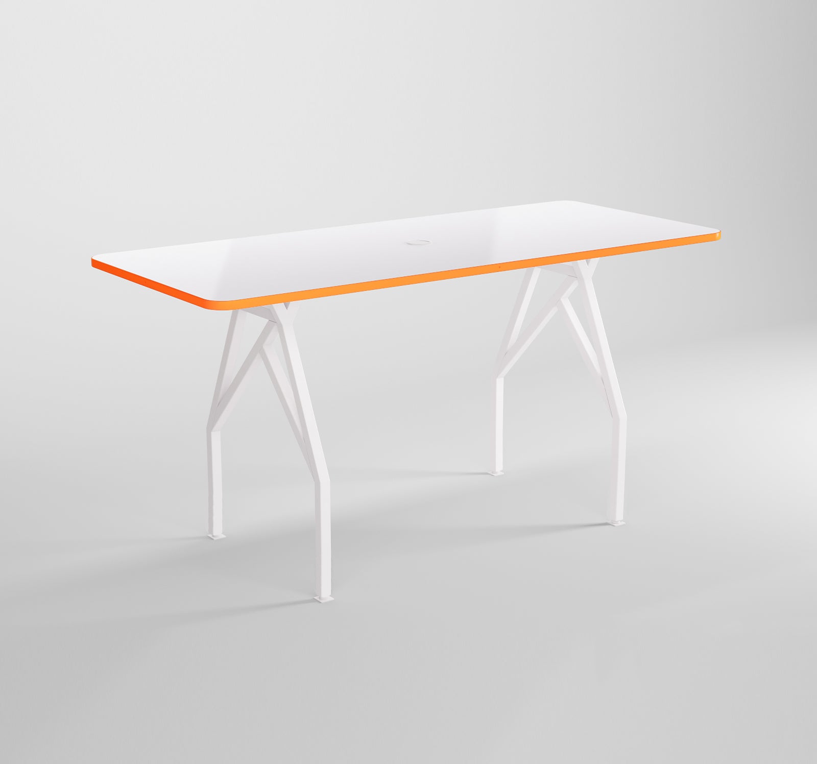 HotSpot Bar-Height Meeting and Dining Table Orange Edge