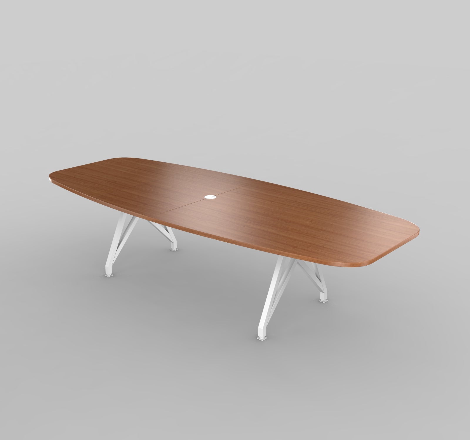 Modern Boat-Shaped Conference Table Wood Overview