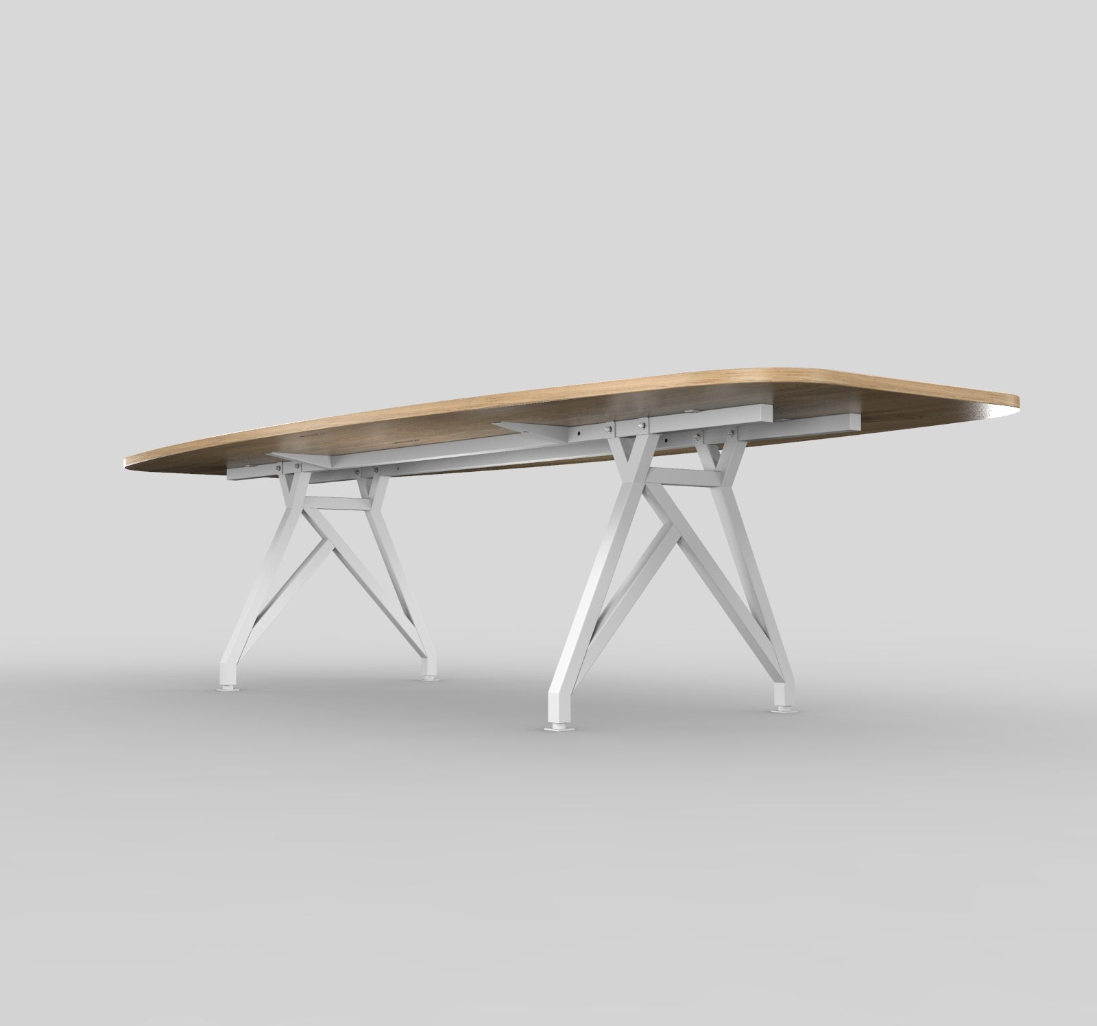 Modern Boat-Shaped Conference Table Under