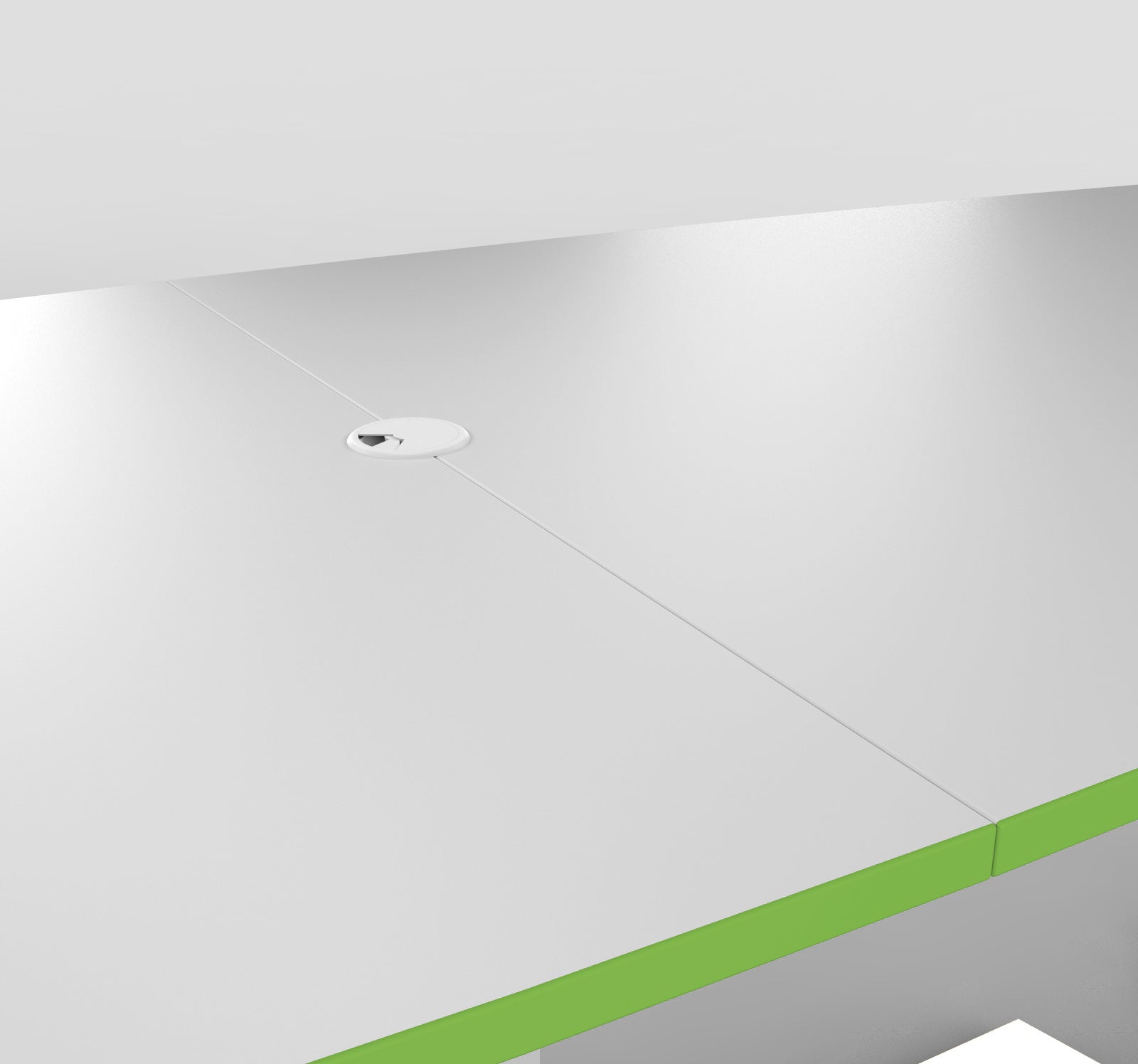Modern Boat-Shaped Conference Table Close up