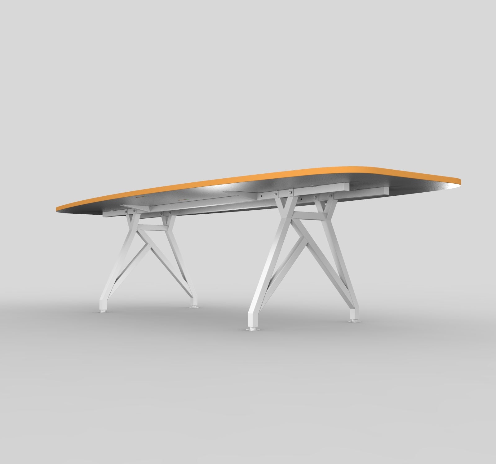 Modern Boat-Shaped Conference Table Under