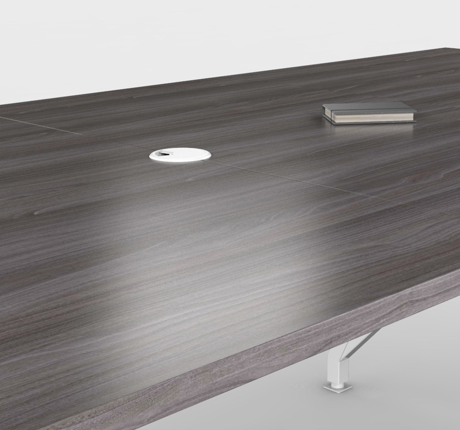 Modern Boat-Shaped Conference Table zoomed in