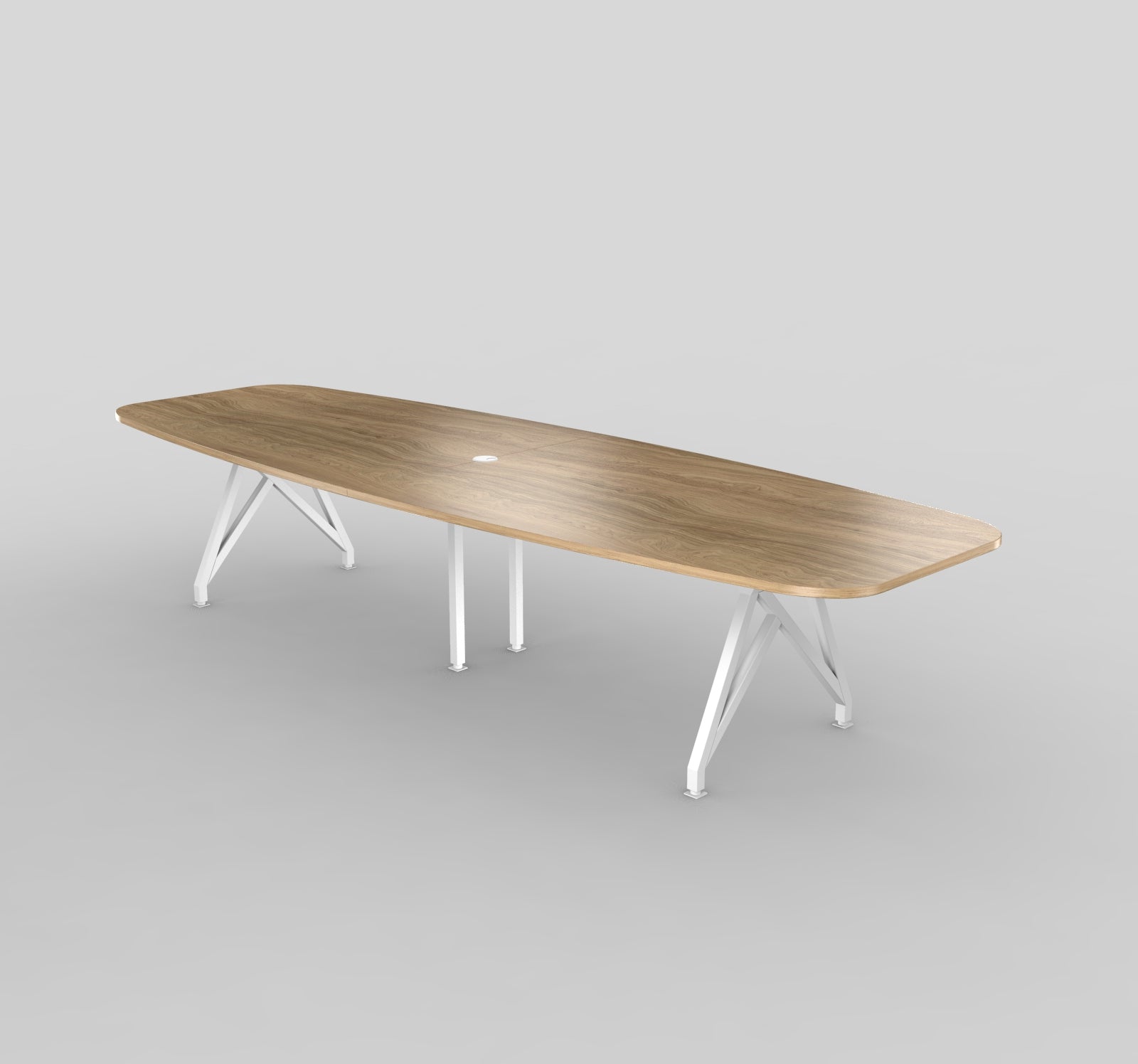 Modern Boat-Shaped Conference Table 12 Feet