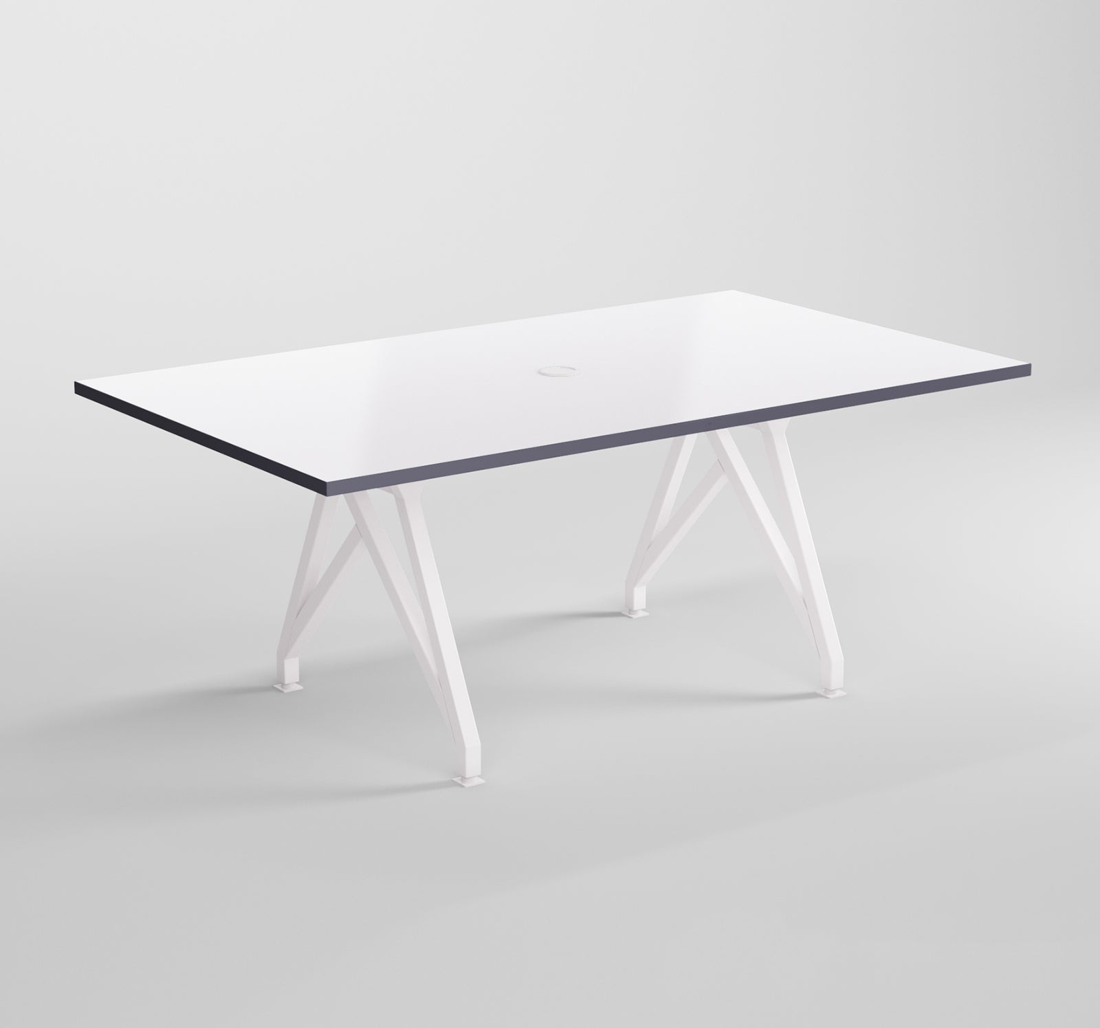 Modern Design Conference Table 6ft  Think Tank Grey Edge