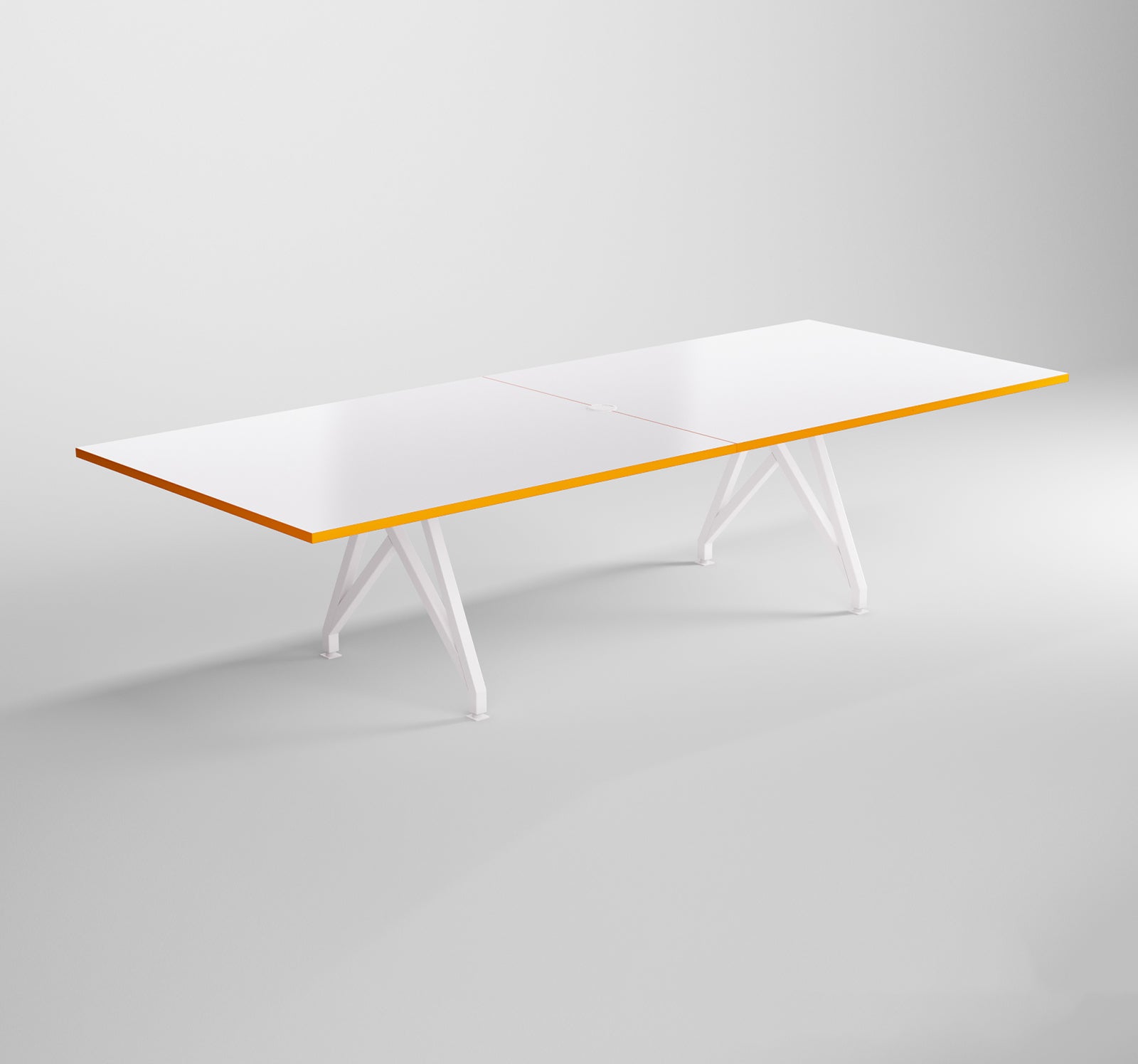 Modern Design Conference Table Think Tank 12 ft Orange Edge