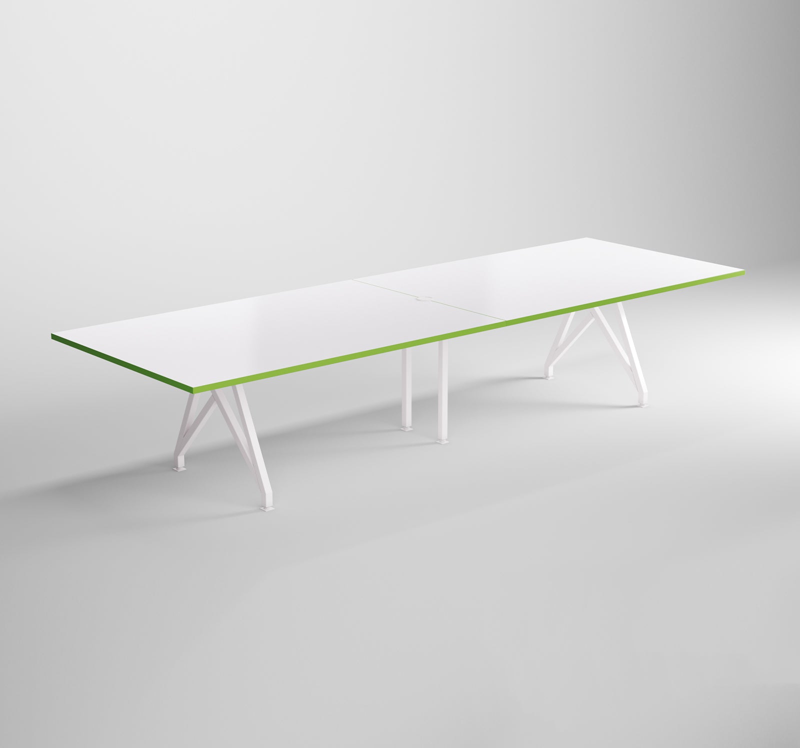 Modern Design Conference Table Think Tank 12 ft Green Edge