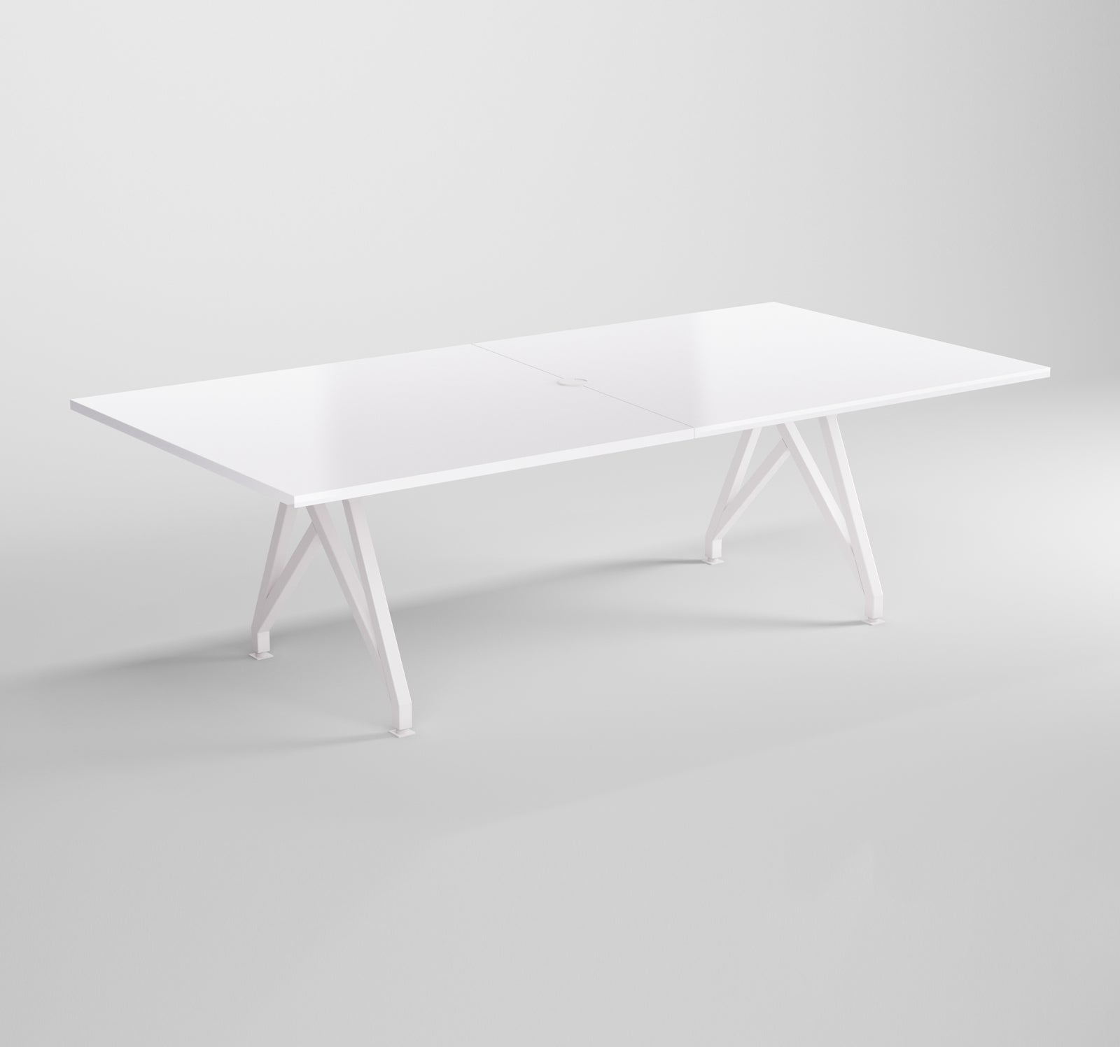 Modern Design Conference Table 8ft Think Tank White