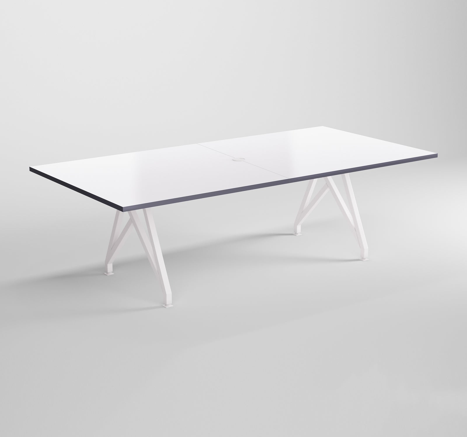 Modern Design Conference Table 8ft Think Tank Grey Edge