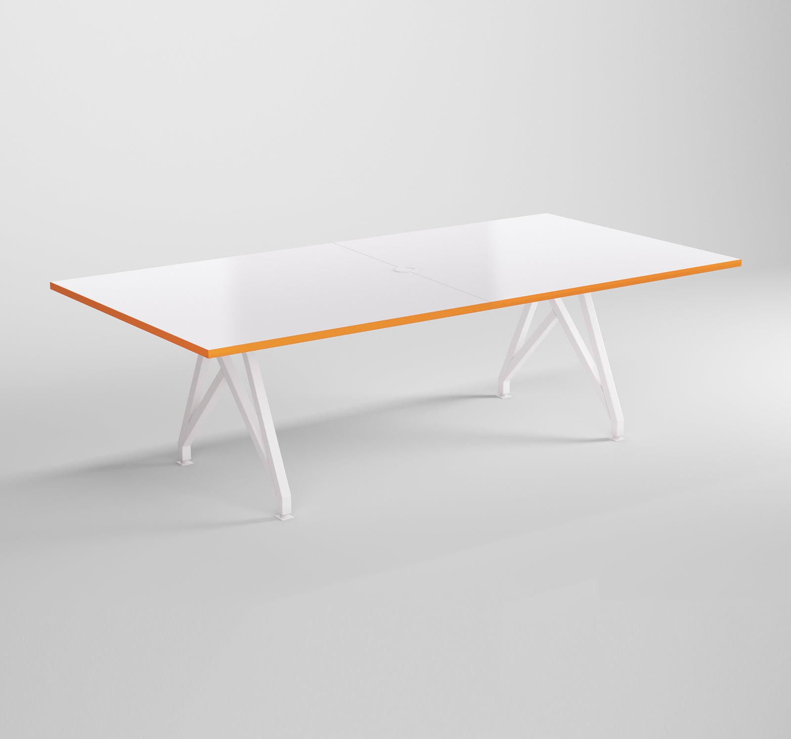 Modern Design Conference Table 8ft Think Tank Orange Edge