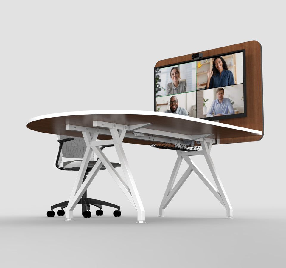 TeleMeet Connect Conference Table with Media Panel