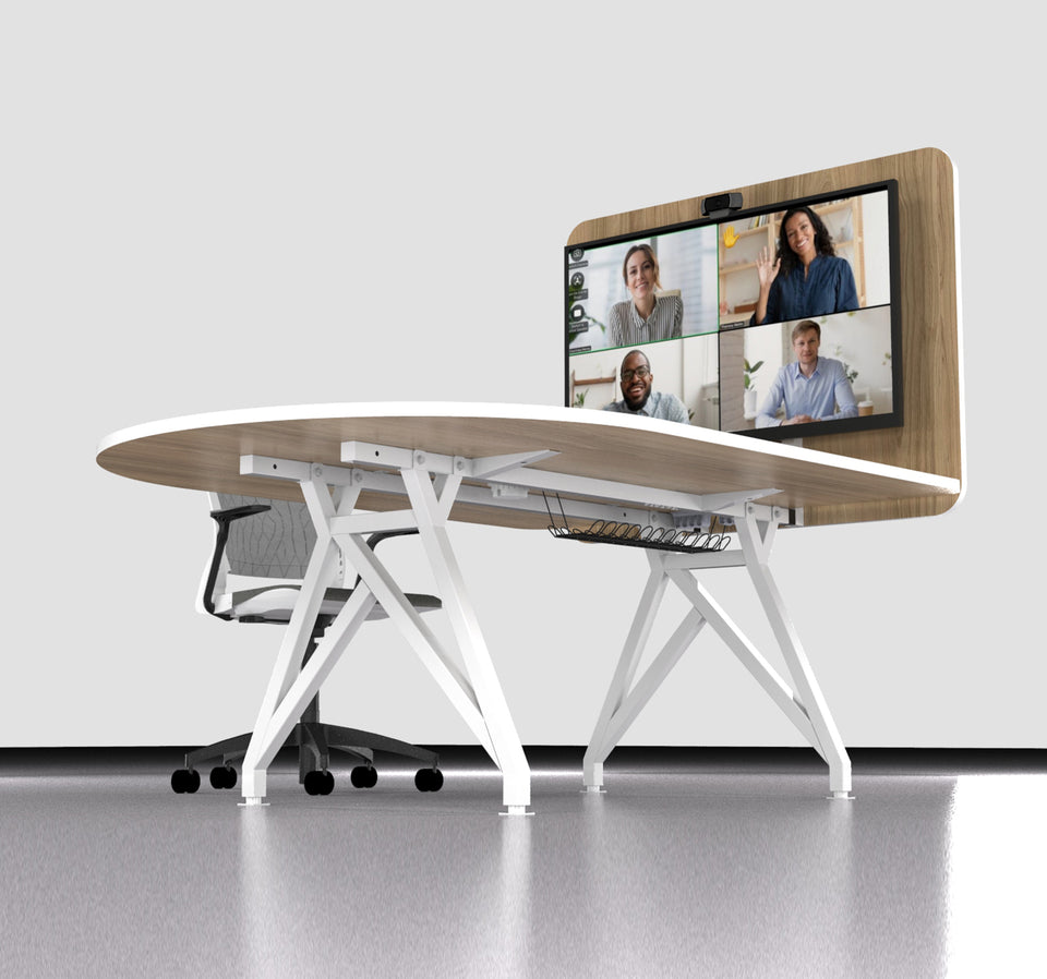 TeleMeet Connect Conference Table with Media Panel