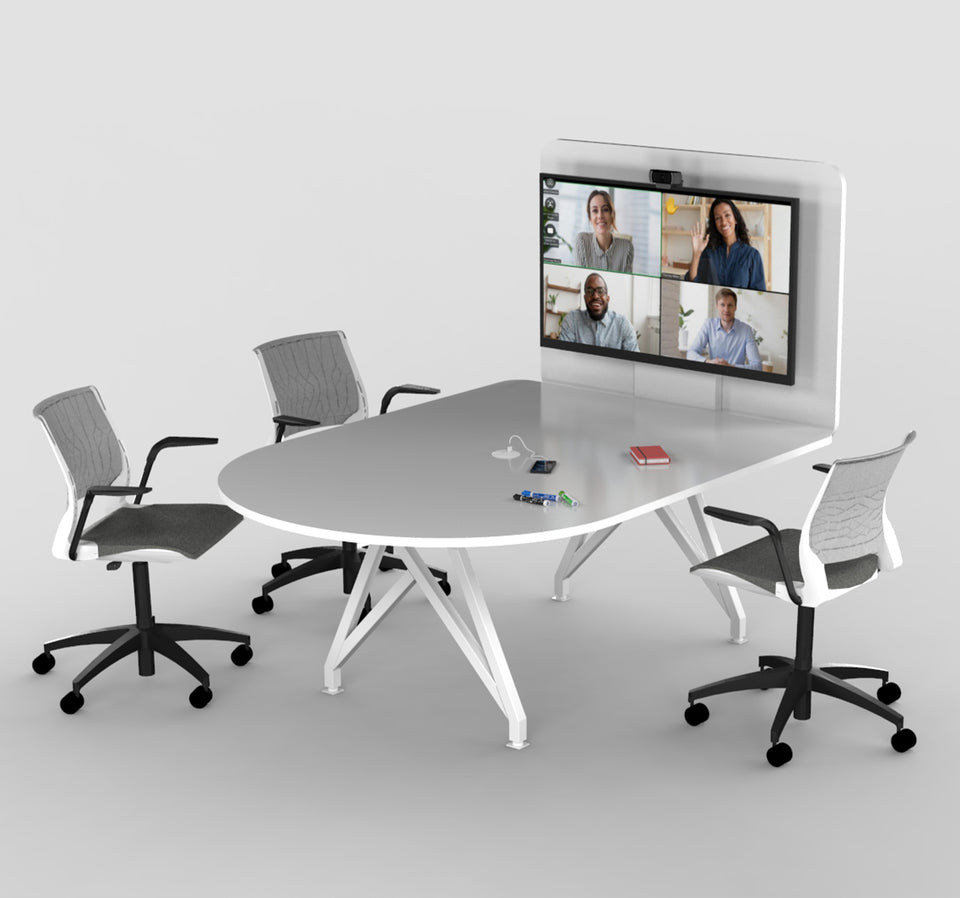 TeleMeet Connect Conference Table with Media Panel