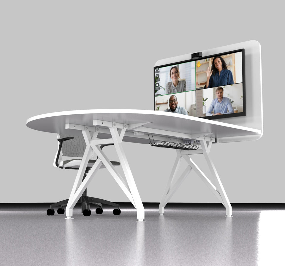 TeleMeet Connect Conference Table with Media Panel