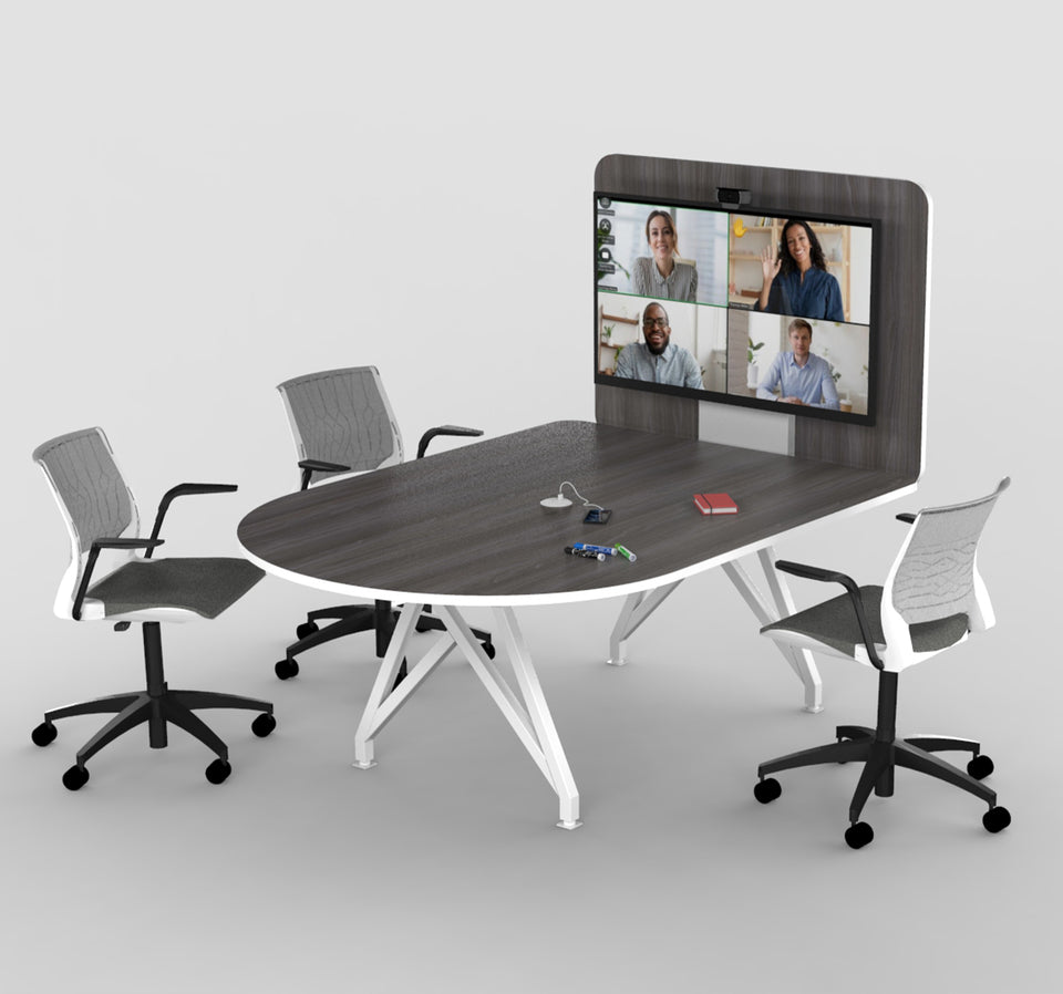 TeleMeet Connect Conference Table with Media Panel