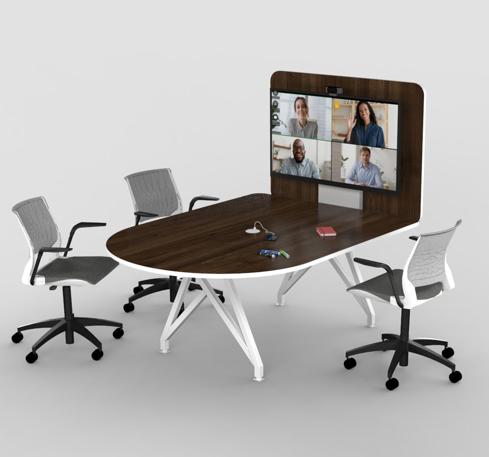 TeleMeet Connect Conference Table with Media Panel