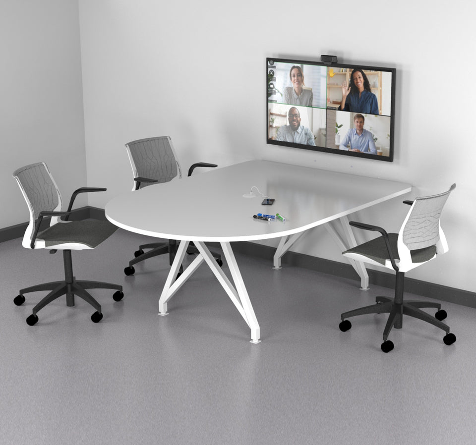 TeleMeet Moon-Shape Conference Table by SCALE 1:1